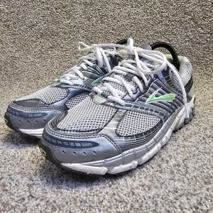 Brooks Ariel 12 Running Shoes Women's 9.5 Wide D Silver Lime‎ Green 1200741D313